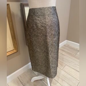 Like New! WORTHINGTON Metallic Gold and Black Pencil Skirt